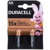 Alkalické baterie DURACELL BASIC AA/LR6 K2 - blistrová karta 2 kusy