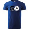 Futbal okrúhle narodeniny 50 - Klasické pánske tričko vyššej gramáže - M ( Kráľovská modrá )