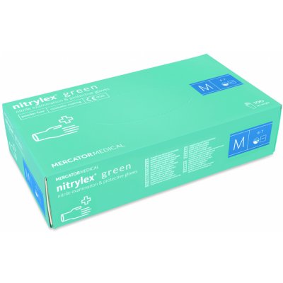 Mercator Medical Nitrylex Green Nitrilové rukavice zelené 100 ks