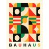 Obrazová reprodukcia Original Bauhaus (No.4) in Red & Green, 30 × 40 cm
