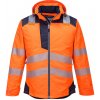 PORTWEST Bunda do deště HiVis PW3 T400, zateplená, reflexní POR-T400ONRL L Oranžová/navy