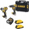 Sada vŕtací skrutkovač a rázový uťahovák DEWALT, 2 aku 5,0 Ah, nabíjačka DCK268P2T-QW
