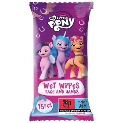 My Little Pony Wet Wipes vlhčené čistiace obrúsky pre deti 15 ks