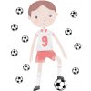 Pastelowe Love Pastelowe Love® nálepka na stenu futbalista červený Nálepka 79 x 34 cm