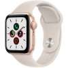 Apple Watch SE GPS, 40mm púzdro zo zlatého hliníka - hviezdne biely športový remienok