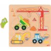 GOKI Drevené vkladacie puzzle Na stavbe