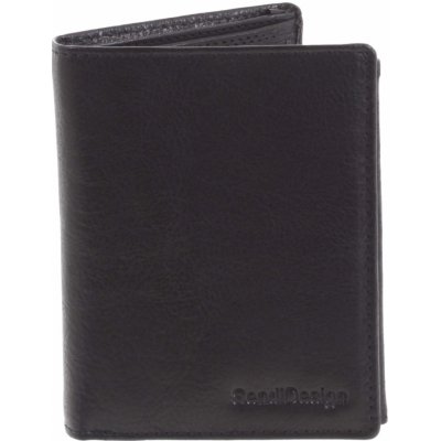 SendiDesign pánska kožená peňaženka Benny čierna čierna
