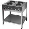 KROMET Voľne stojaci elektrický varič 4 platničky, 800x700x850 mm | KROMET, 000.KE-4M