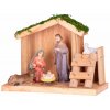 Dekorácia MagicHome Vianoce, Betlehem, drevo, polyresin, 15 cm