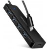 AXAGON cestovný húb USB-C / HUE-C1C / USB 3.2 Gen1 / 4x USB-A / 1x USB-C / 0,19 m