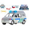 Kids Globe Traffic polícia 14 cm kov spätný chod na batérie český design svetlo a zvuk
