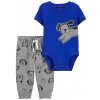 CARTER'S Set 2dielny body kr. rukáv, tepláky Blue Dog chlapec 6m 1N607810_6M