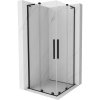 Mexen Velar L Duo, sprchový kút s posuvnými dverami 80 x 80 cm, 8mm číre sklo, čierna matná, 871-080-080-02-03-70