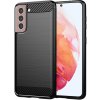Techsuit Carbon Silicone kryt na Samsung Galaxy S21 – čierny
