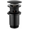 CLICK-CLACK umývadlový, čierny s prepadom, oválny SC-B1-174-V