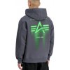 Alpha Industries pánska mikina Spray Print Hoodie Vintage Grey Veľkosť: 3XL, Farba: šedá