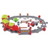 Stavebnica Vlak s koľajnicami Steam Train Abrick Écoiffier s 2 vozidlami a 4 figúrkami od 18 mes