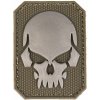 MIL-TEC Nášivka lebka Olive malá Velcro