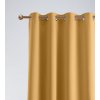Luxusný horčicovo žltý zatemňujúci záves na kruhy 140 x 280 cm