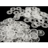 Plastové patentky / stláčacie gombíky Ø25 mm - 5 pár 1 Transparent