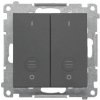 Vypínač dvojitý 2-pólový (2+2) 10AX/250V (SS) sivá SIMON55 (Simon)