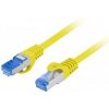 Lanberg patchcord KAT.6A S/FTP LSZH CCA 1M žltý FLUKE PASSED