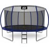 Aga SPORT EXCLUSIVE Trampolína 430 cm Tmavomodrá + ochranná sieť + rebrík