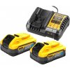 Súprava nabíjačky a 2 akumulátorov DeWALT DCB1104H2 POWERSTACK 18V 5Ah DCB1104H2