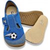 BAREFOOT Chlapčenské papuče modré futbal (26)