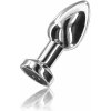 ToyJoy Buttocks The Glider Vibrating Metal Buttplug Medium Silver análny kolík