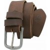 Pánsky kožený opasok PETERSON® PTN PS-04 hnedý 100cm (Elegantný kožený opasok s kovovou prackou)