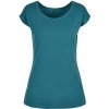 Build Your Brand Dámske tričko so širokým výstrihom BB013 Teal
