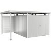 Zadná stena k prístrešku pre záhradné domčeky Biohort HighLine vel. S 2-5 134 x 181 cm strieborná metalická