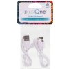 Magnetický USB kábel PlusOne biely 2 ks