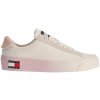 Tommy Hilfiger Tommy Jeans dámske nízke tenisky LEATHER V.FLATFORM biela ružová červená
