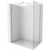 Mexen Kioto-X sprchová stena Walk-in 130 x 90 cm, transparentná 10 mm, zlatá - 800-130-202-50-00-090-X