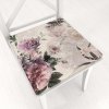 Biante Štvorcový podsedák Parma PM-112 Fialové kvety na smotanovom - 38x38x3 cm