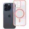 Kryt Clear Mag Cover Case With Camera Protection s MagSafe iPhone 15 Pro Pink Glitter