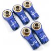 Yeah Racing Kovový AL guľový čap M3, 5ks, tmavomodrý