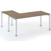 Rohový kancelársky stôl PRIMO SQUARE, 180x180 cm, orech