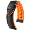 Čierny remienok Hirsch Andy L 0927628050-2 (Teľacina / prírodný kaučuk) 20 mm