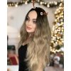 Blond paruka Blond vlnitá parochňa Vivi s tmavými korienkami