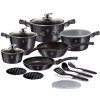 Berlingerhaus Sada hrncov s mramorovým povrchom Metallic Line Carbon Pro Edition BH-6887 18 dielna