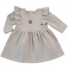 Detské teplákové šaty, tunika Vintage Love - šedé 80 (9-12m)