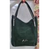 Katrin's Fashion Zelená kabelka z brúsenej kože Valina Fab kab063a - Zelená kab063a