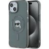 Karl Lagerfeld IML Karl Head Metal Frame MagSafe Zadní Kryt pro iPhone 15 Black KLHMP15SHLSKIK