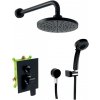 Novaservis Nobless Tina - Sprchový podomietkový set, 20 cm, 3 prúdy, čierna - SADA38051R,5