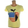 Detské tričko - USA jablko apple krátky rukáv Farba: Žltá, Veľkosť: 164