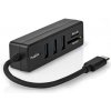 Nedis CCGB64780BK01 - USB hub| 1x USB-C™ | 1x USB A / 1x USB-C™ | 4 Porty port(s) | USB 2.0 | Napájanie z USB | SD & Micr