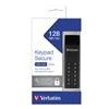 Verbatim USB flash disk, USB 3.0, 128GB, Keypad Secure, čierny, 49429, USB A, 256bitové hardwarové šifrovanie AES, LED indikátor